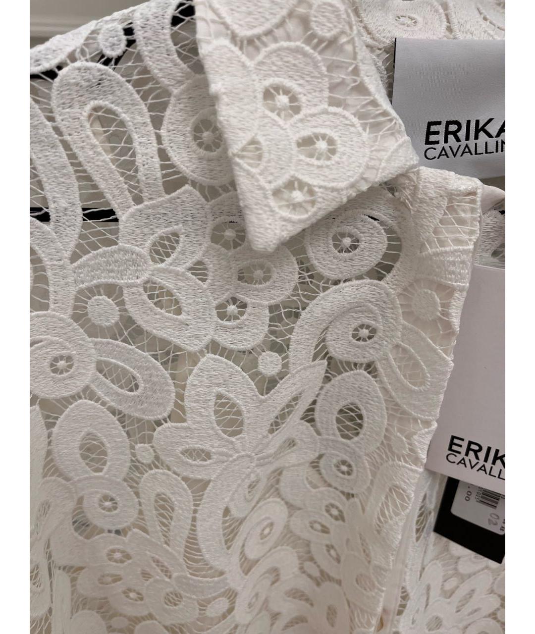 ERIKA CAVALLINI Белое хлопковое коктейльное платье, фото 5