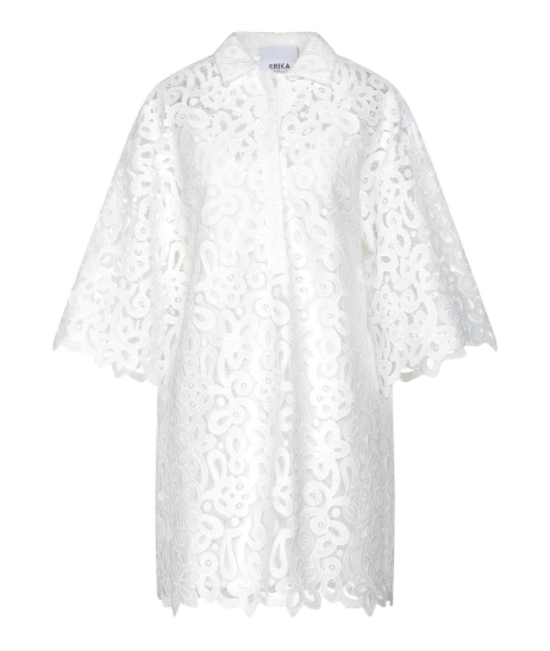 ERIKA CAVALLINI Белое хлопковое коктейльное платье, фото 1