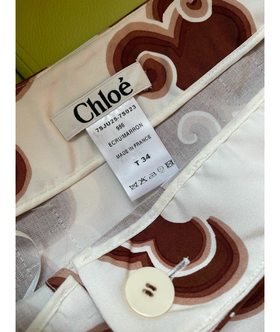CHLOE Мульти шелковая юбка миди, фото 3