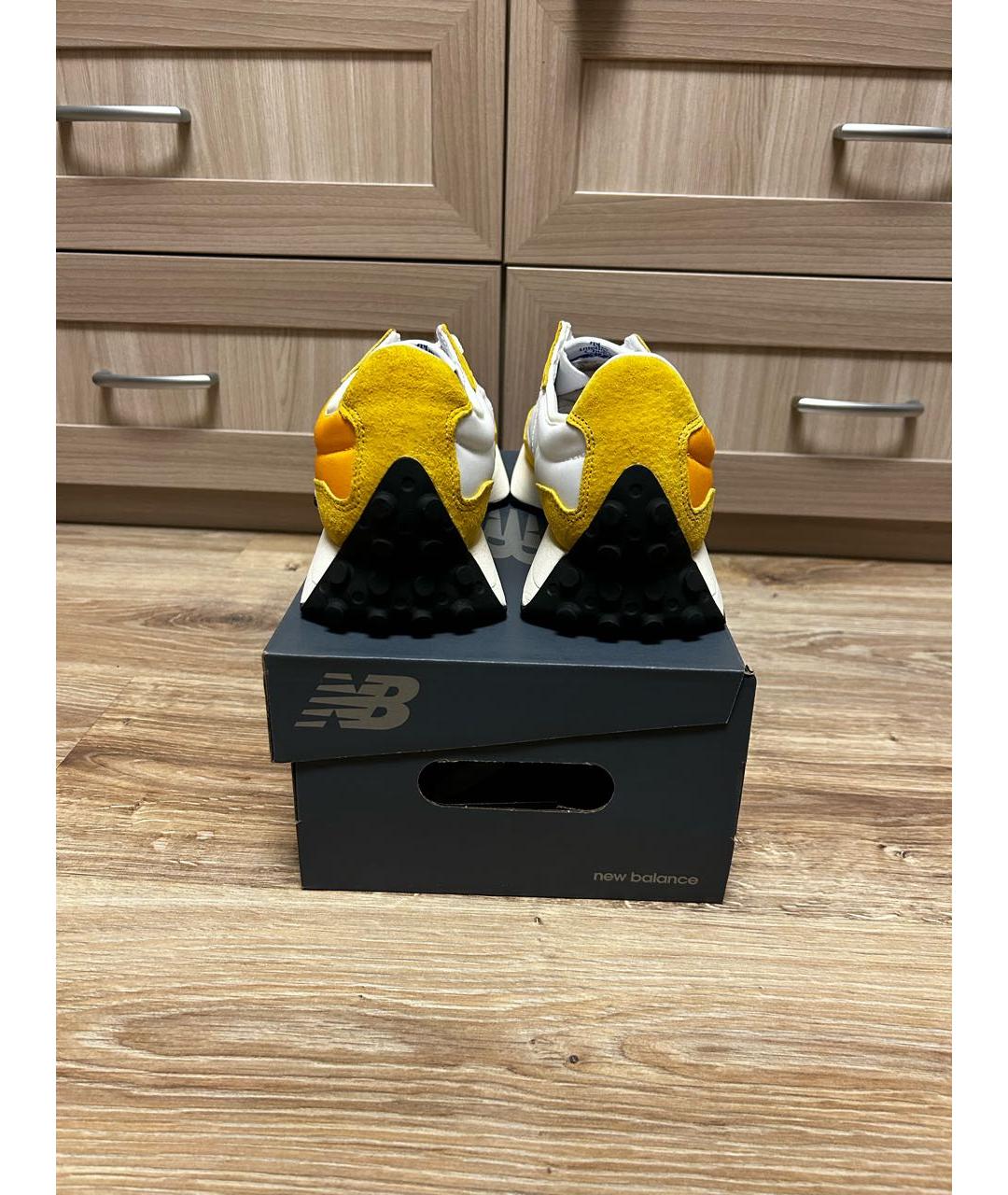 NEW BALANCE Желтые замшевые низкие кроссовки / кеды, фото 4