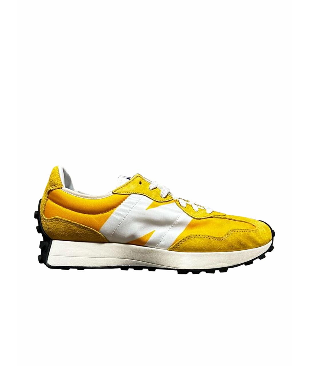 NEW BALANCE Желтые замшевые низкие кроссовки / кеды, фото 1