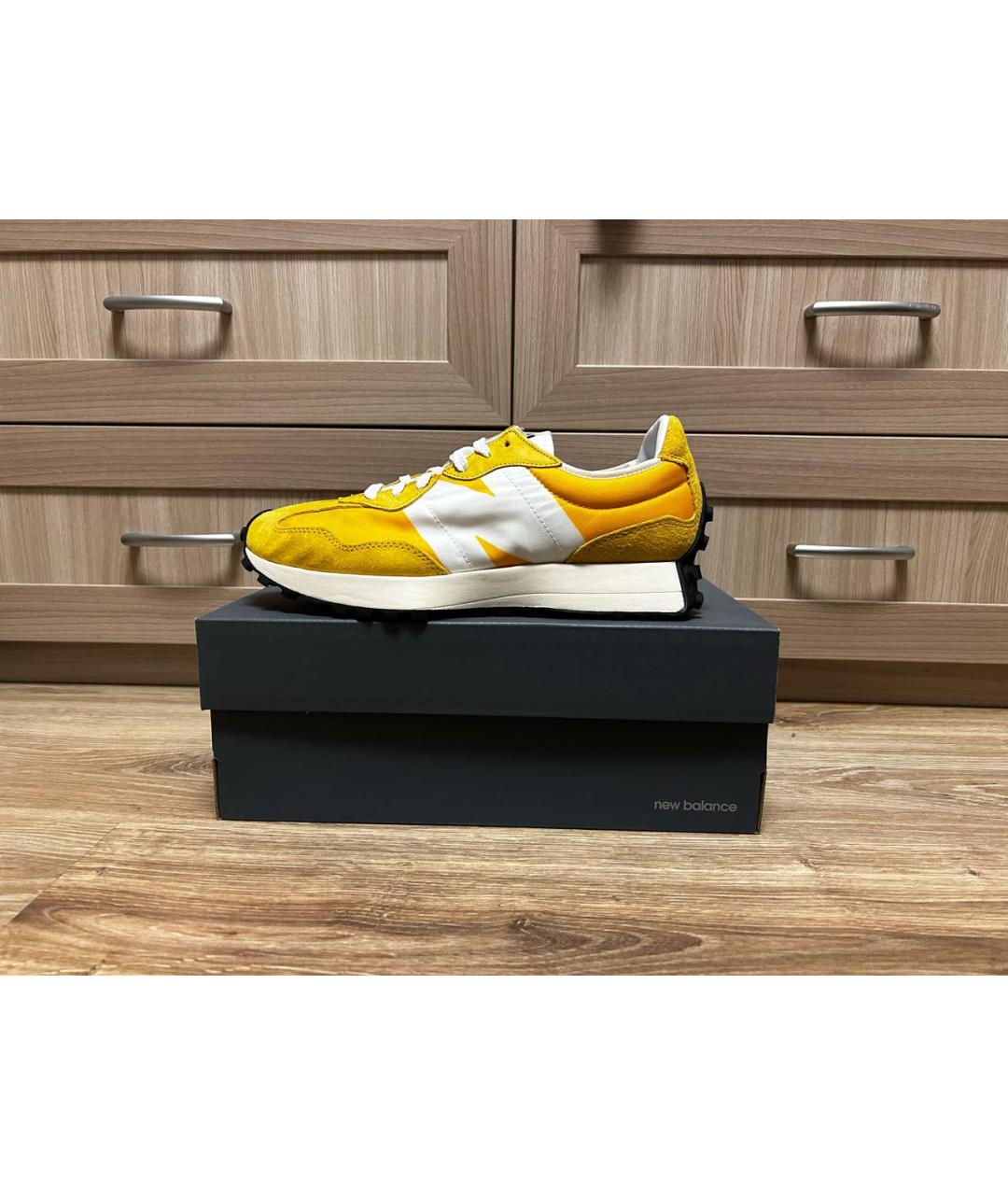 NEW BALANCE Желтые замшевые низкие кроссовки / кеды, фото 7