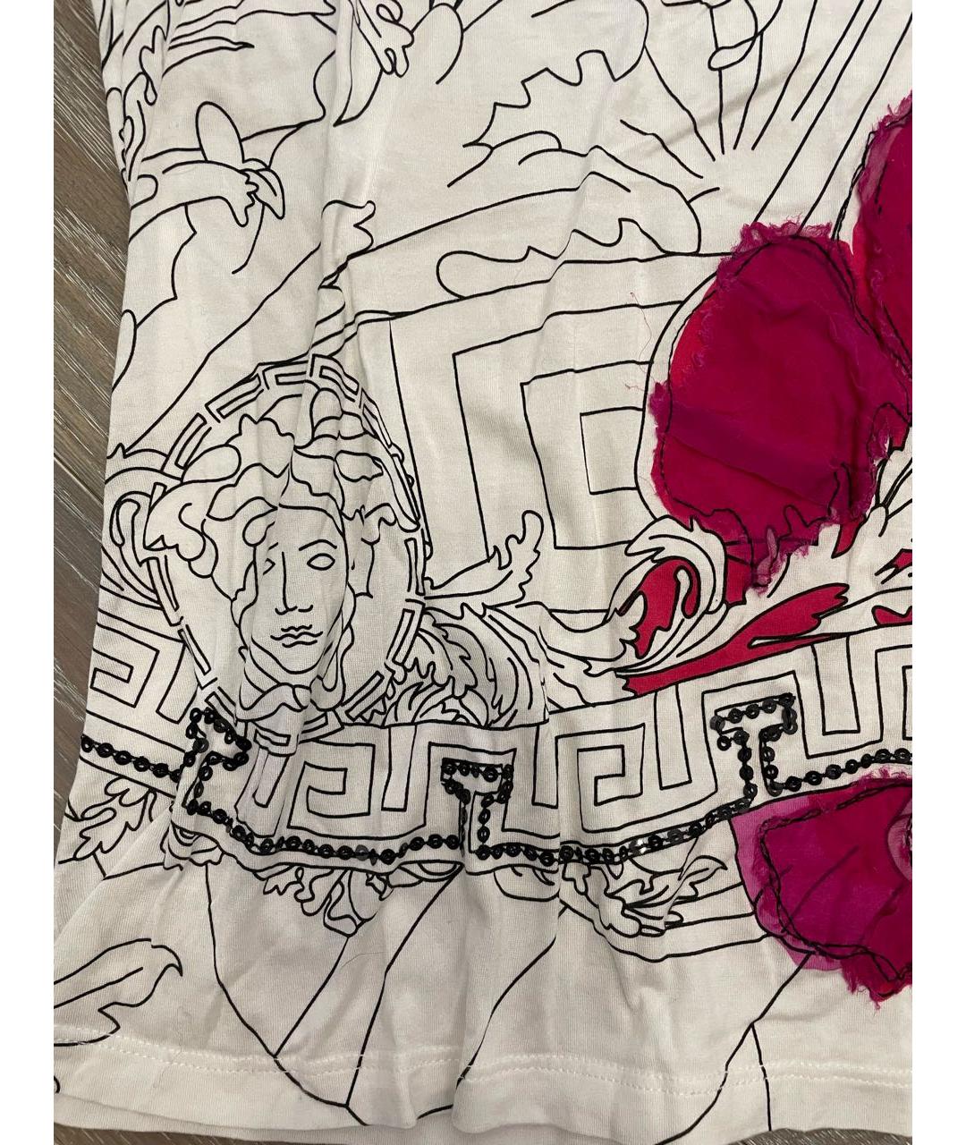 VERSACE Белая хлопковая футболка, фото 6