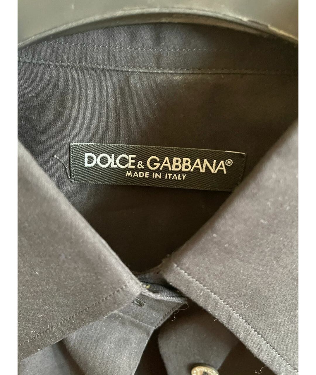 DOLCE&GABBANA Черная хлопковая рубашка, фото 3