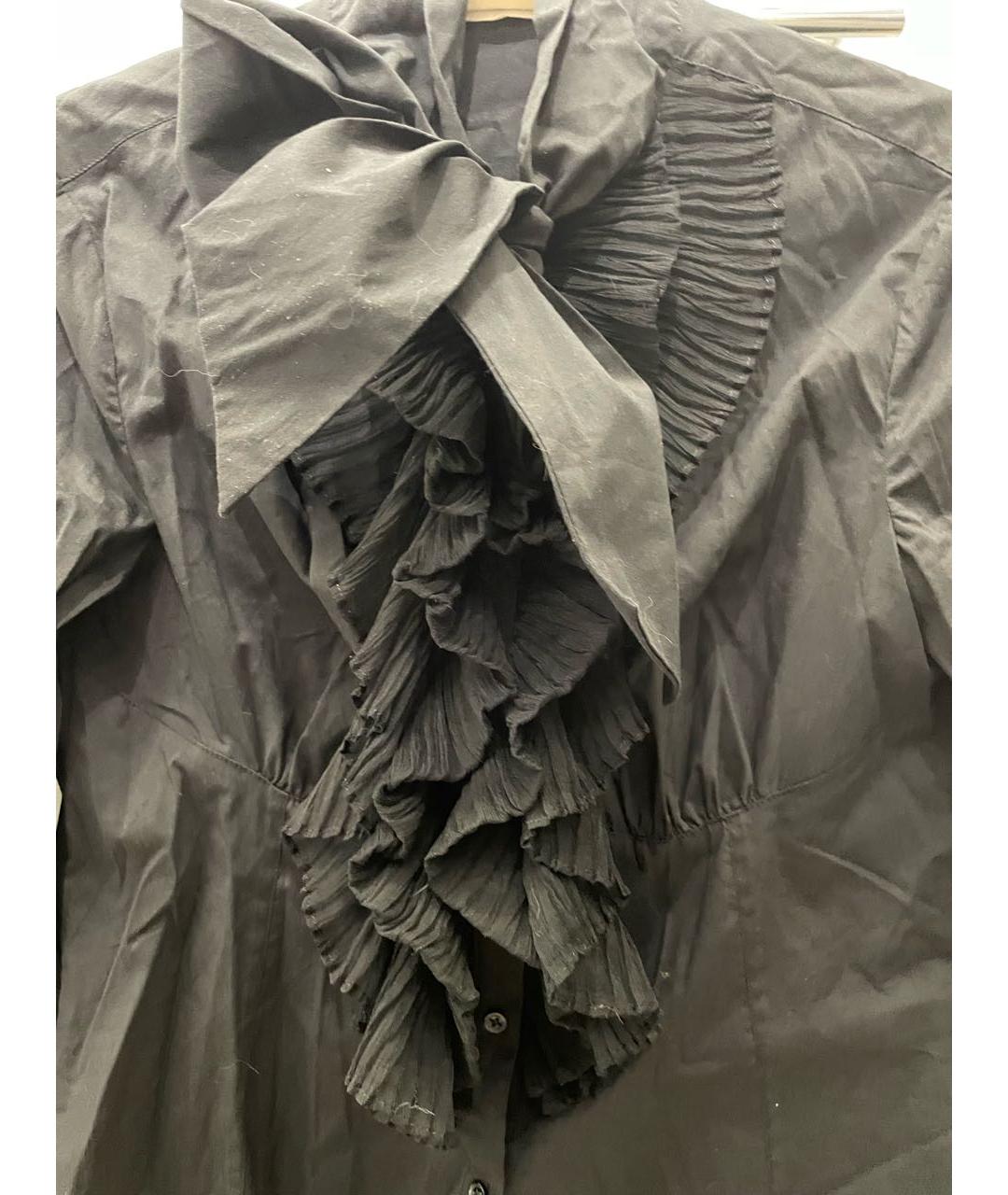 ERMANNO SCERVINO Черная хлопковая рубашка, фото 5