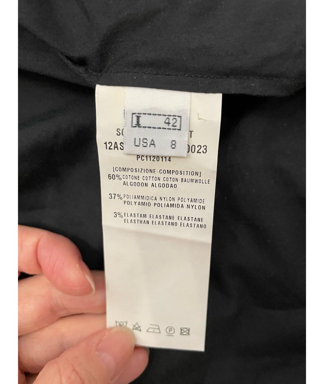 ERMANNO SCERVINO Черная хлопковая рубашка, фото 4