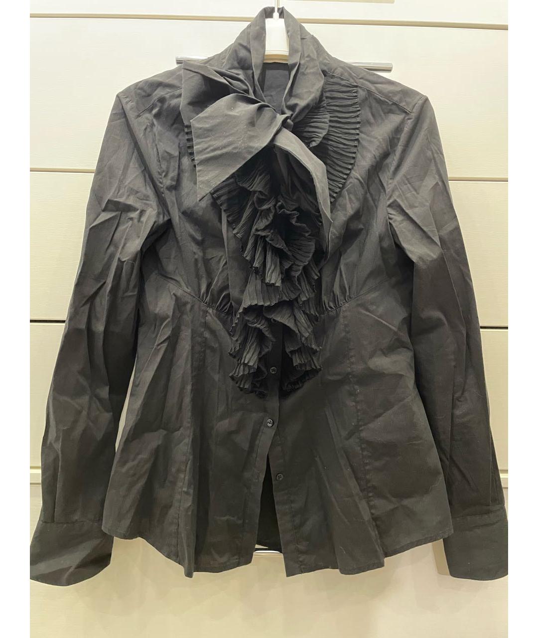 ERMANNO SCERVINO Черная хлопковая рубашка, фото 7