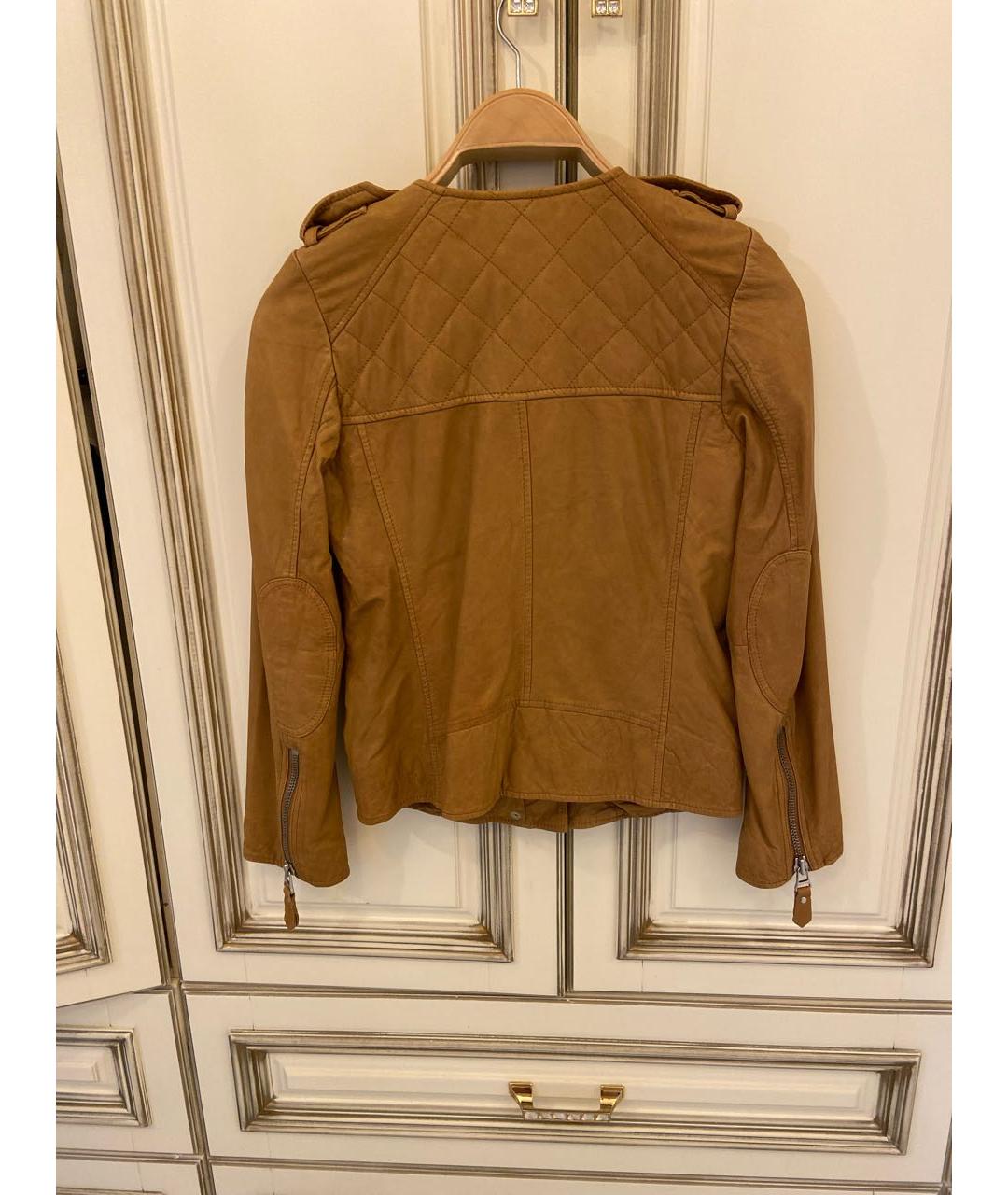 ISABEL MARANT ETOILE Коричневая кожаная куртка, фото 2