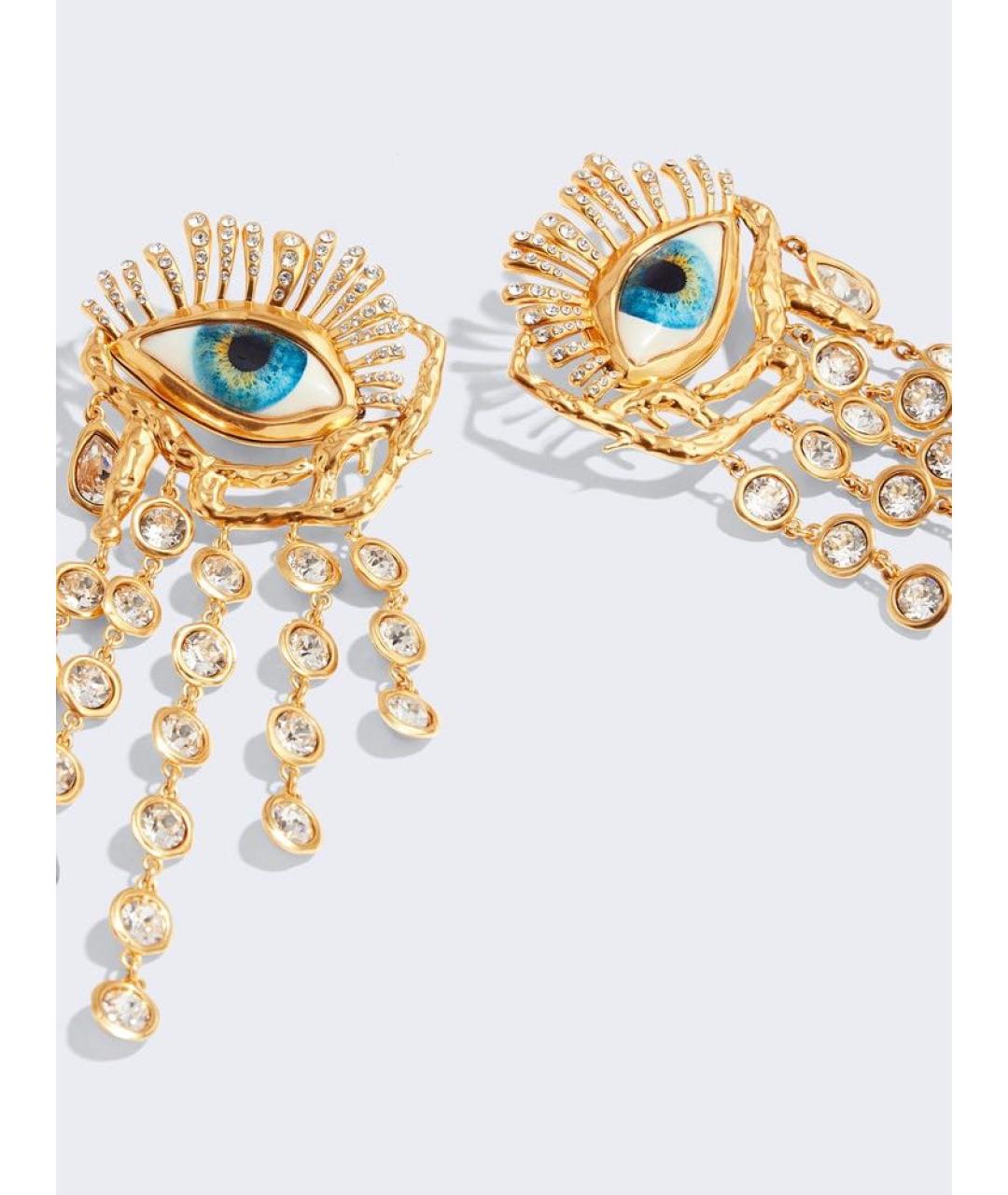 SCHIAPARELLI Золотые латунные серьги, фото 3