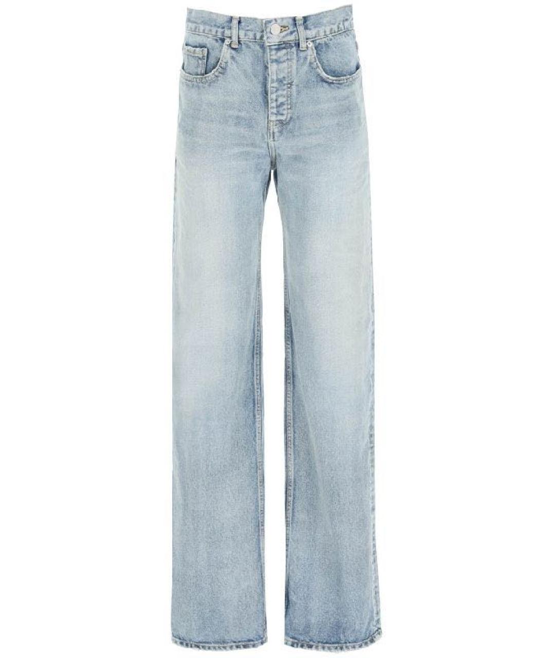 BALENCIAGA Голубые хлопковые прямые джинсы, фото 9