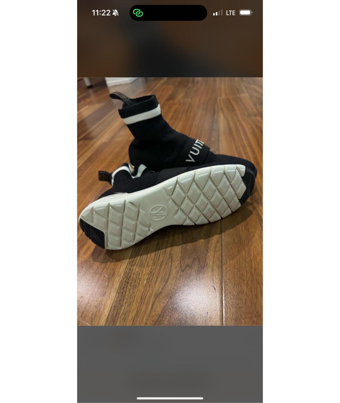 LOUIS VUITTON Черные текстильные кроссовки, фото 3