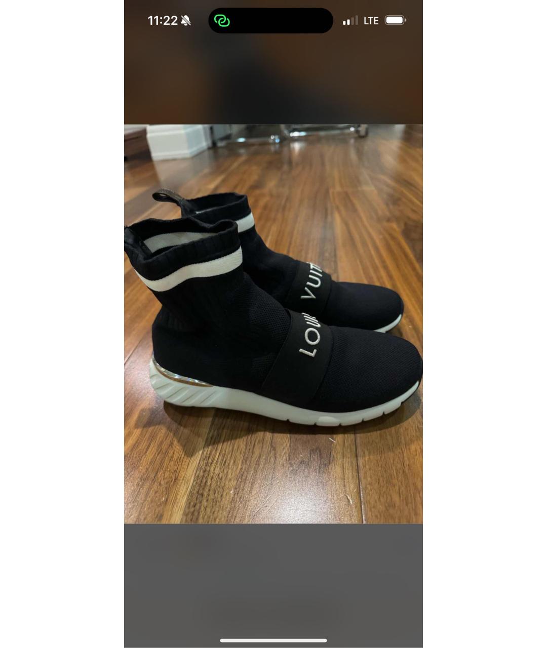 LOUIS VUITTON Черные текстильные кроссовки, фото 5