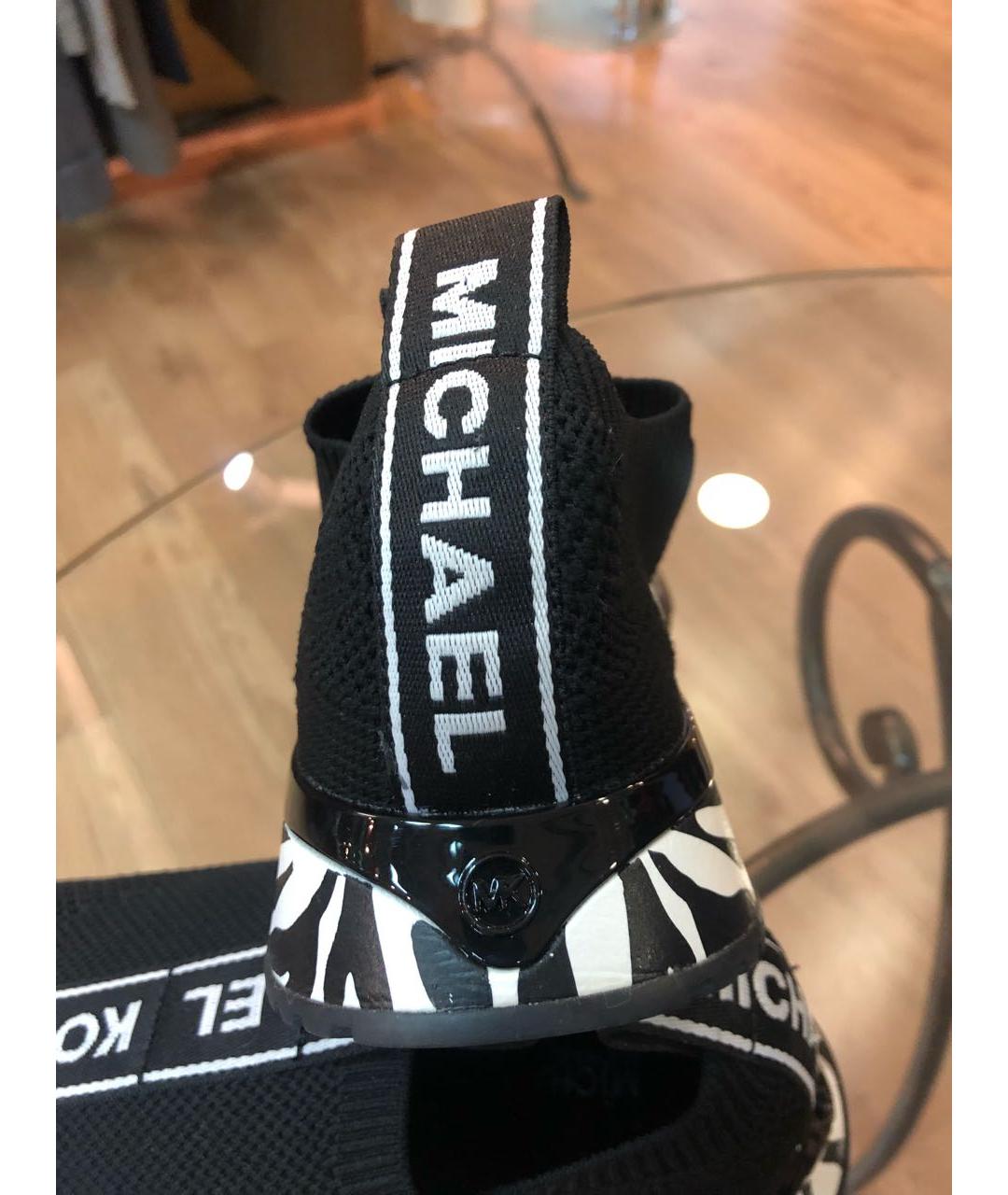 MICHAEL MICHAEL KORS Черные текстильные кроссовки, фото 4