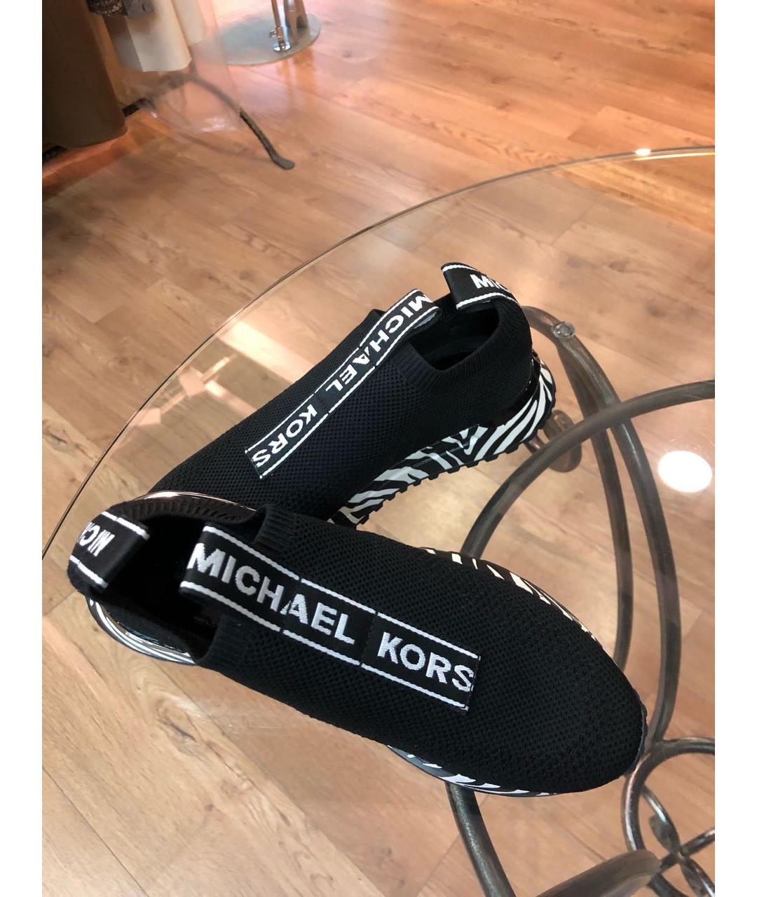 MICHAEL MICHAEL KORS Черные текстильные кроссовки, фото 3