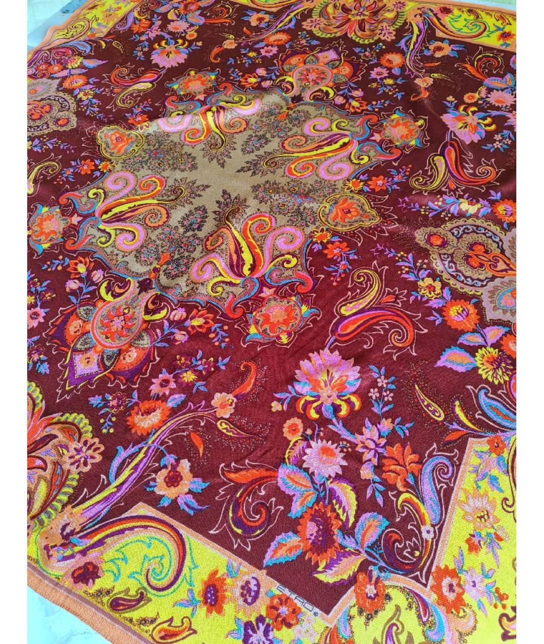 ETRO Оранжевый кашемировый платок, фото 9