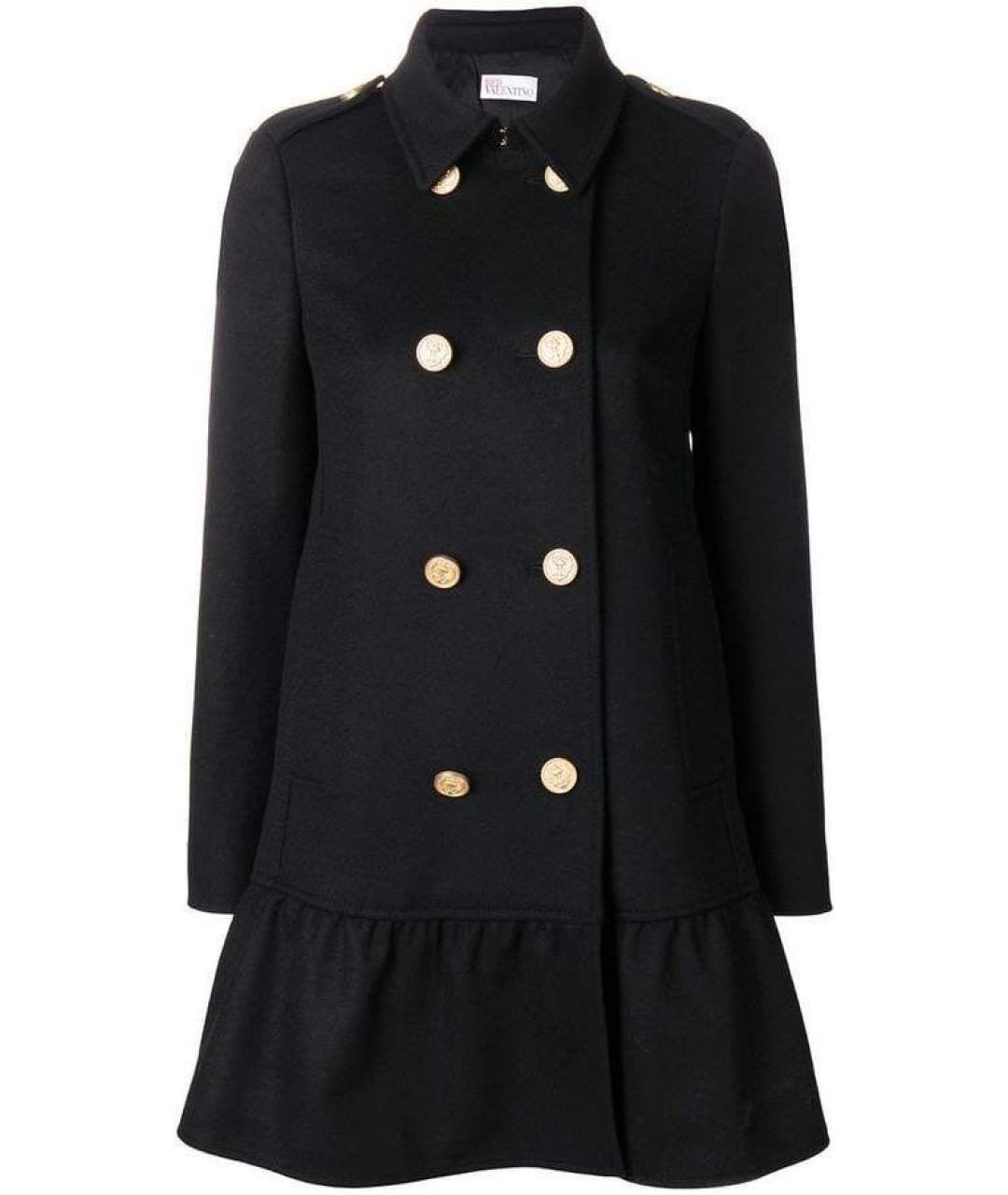 RED VALENTINO Черное пальто, фото 9