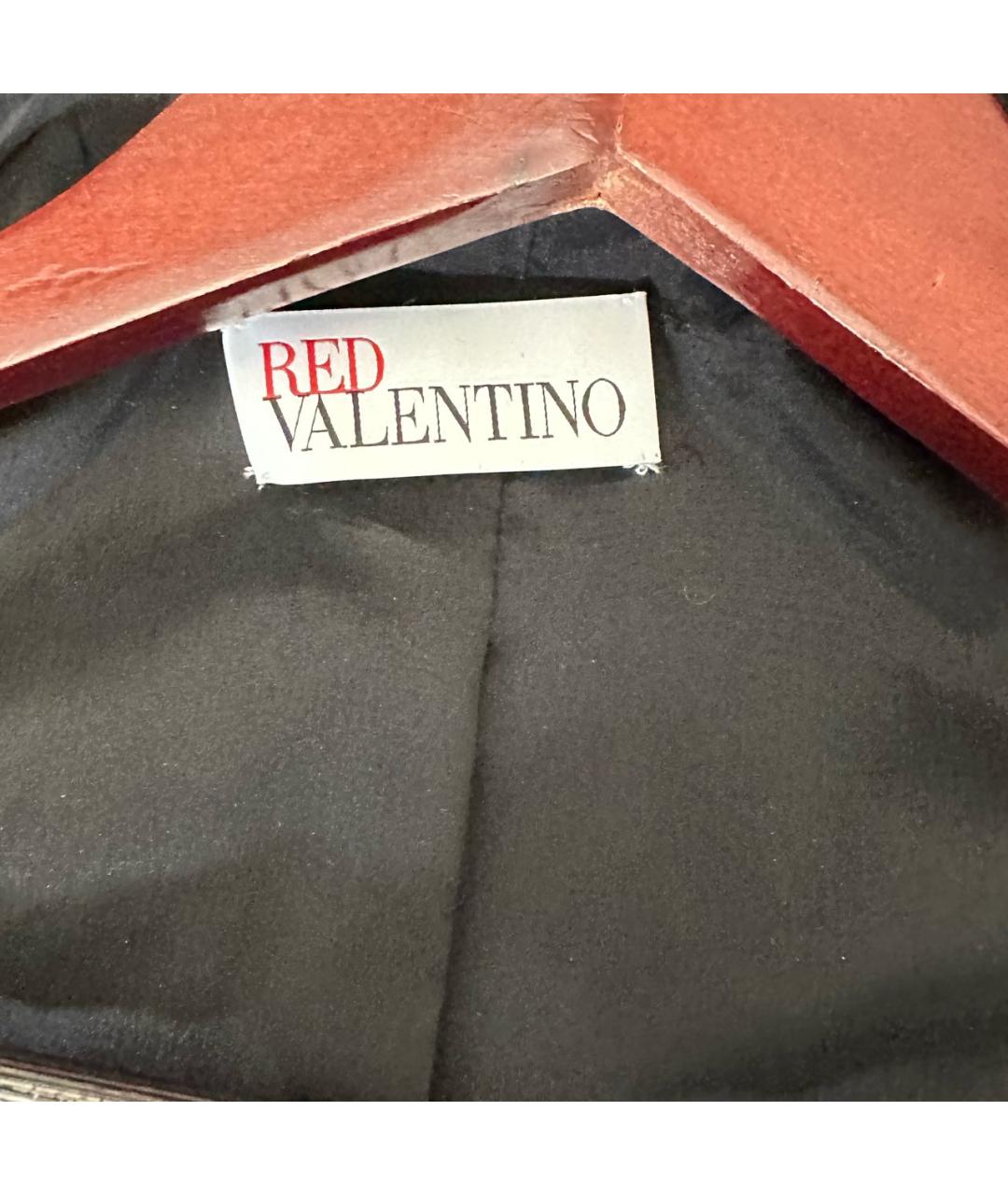 RED VALENTINO Черное пальто, фото 3