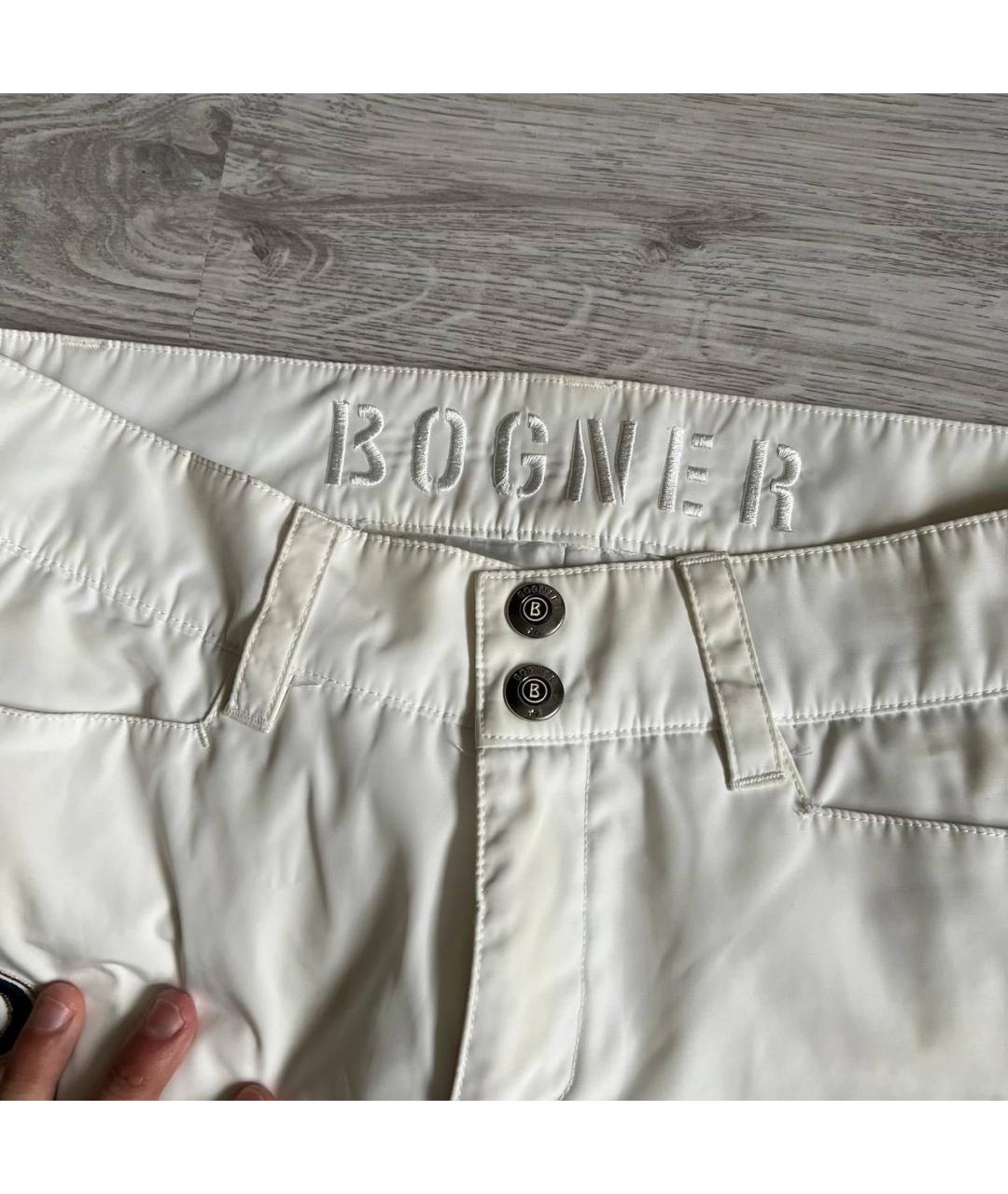 BOGNER Белые полиэстеровые спортивные брюки и шорты, фото 3