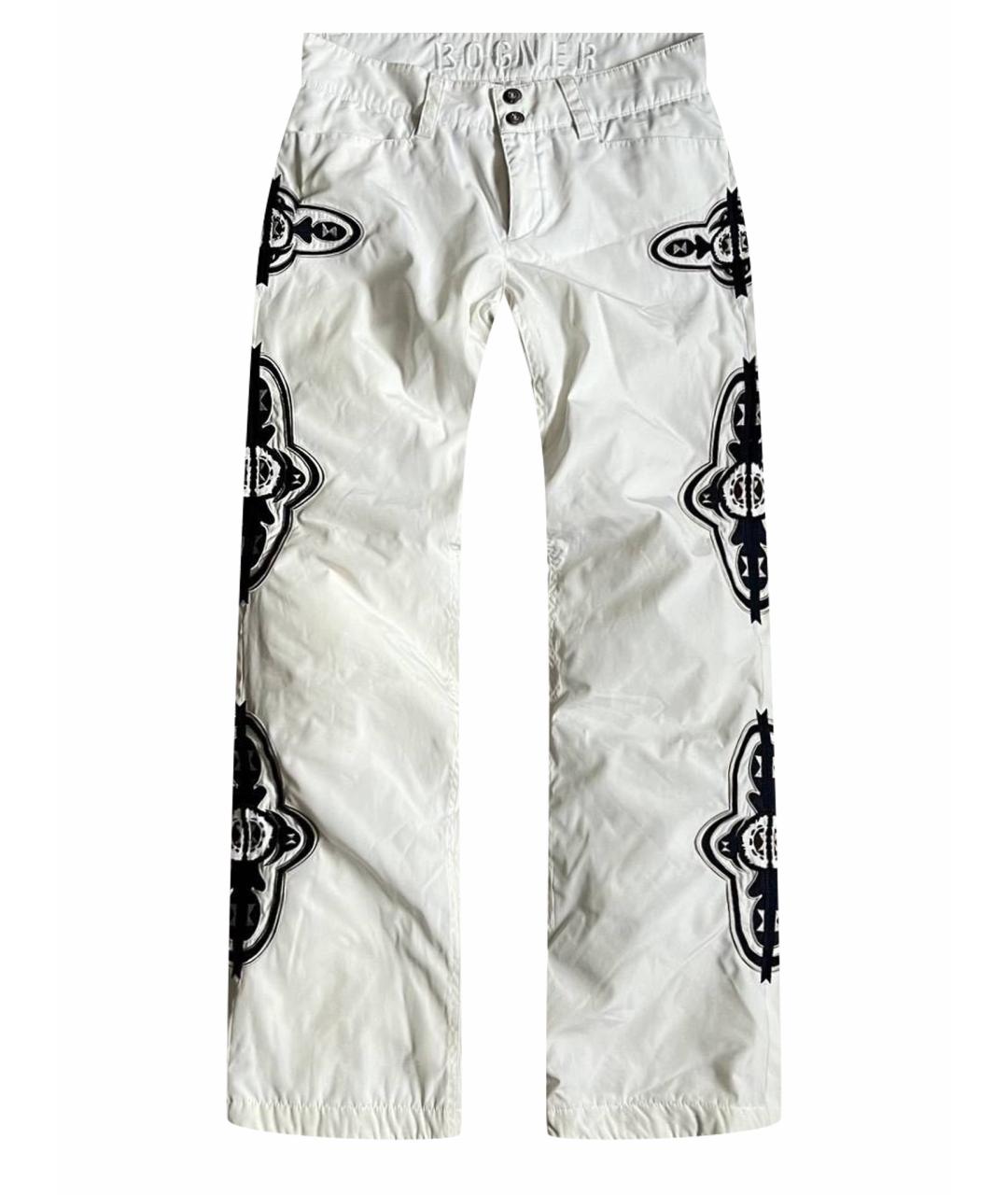 BOGNER Белые полиэстеровые спортивные брюки и шорты, фото 1