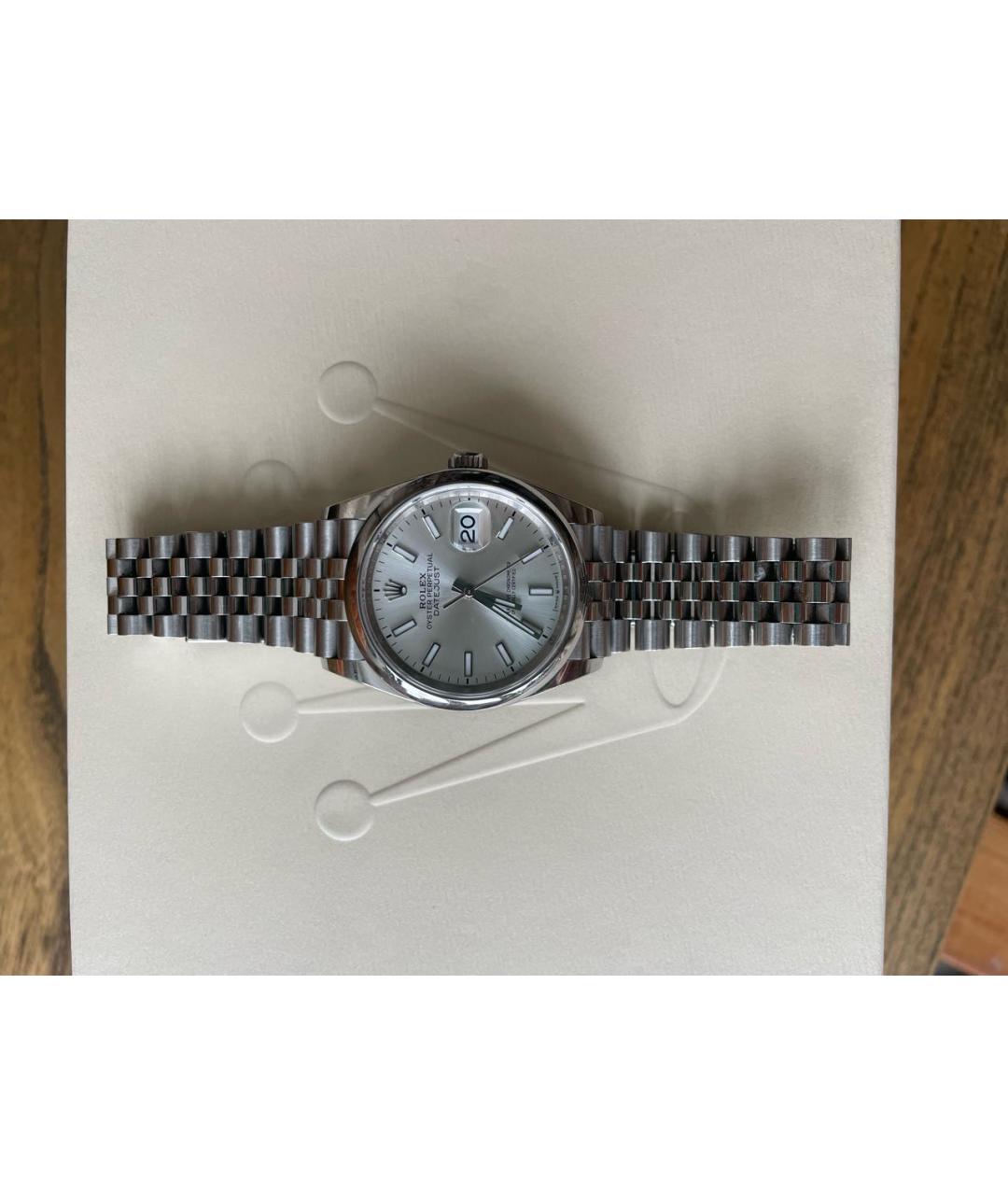 ROLEX Серебряные металлические часы, фото 5