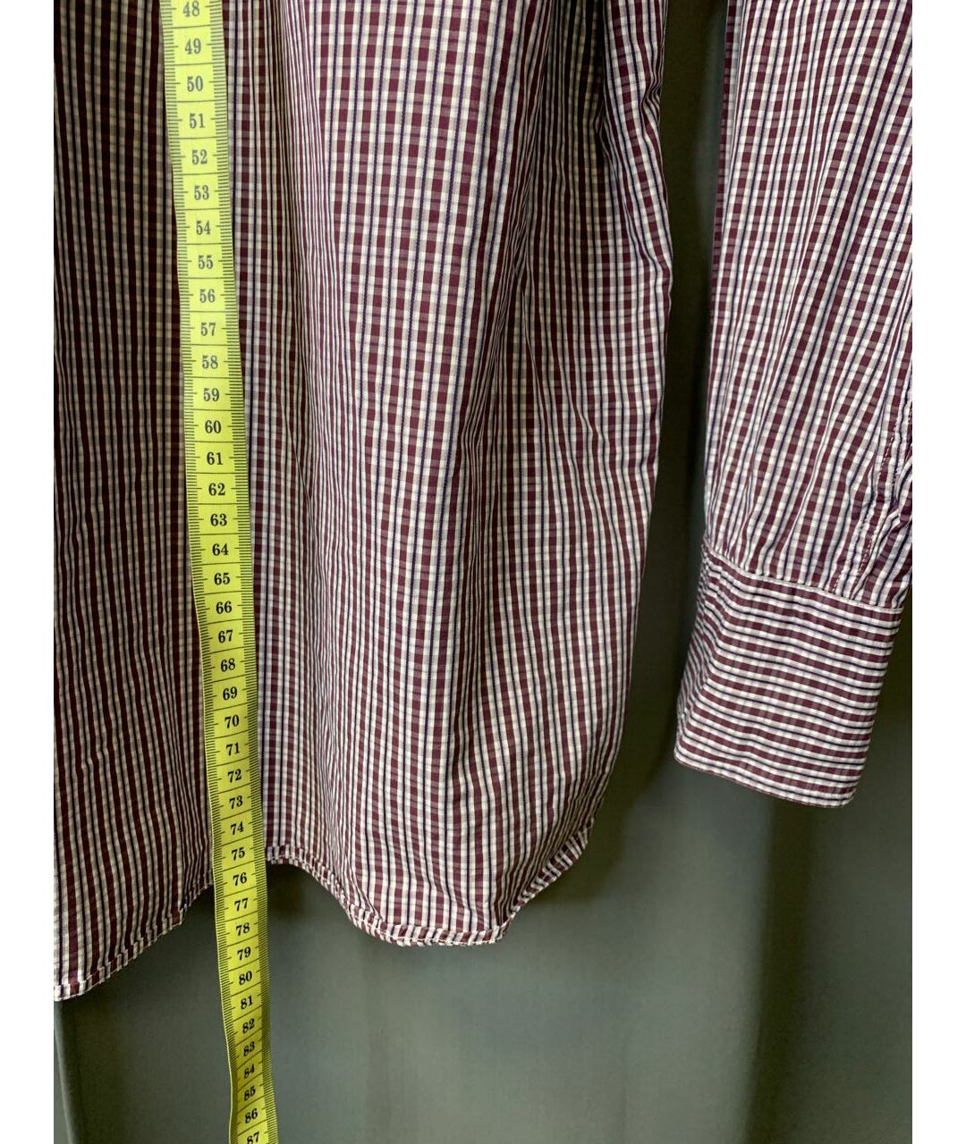 ERMENEGILDO ZEGNA Бордовая хлопковая классическая рубашка, фото 4