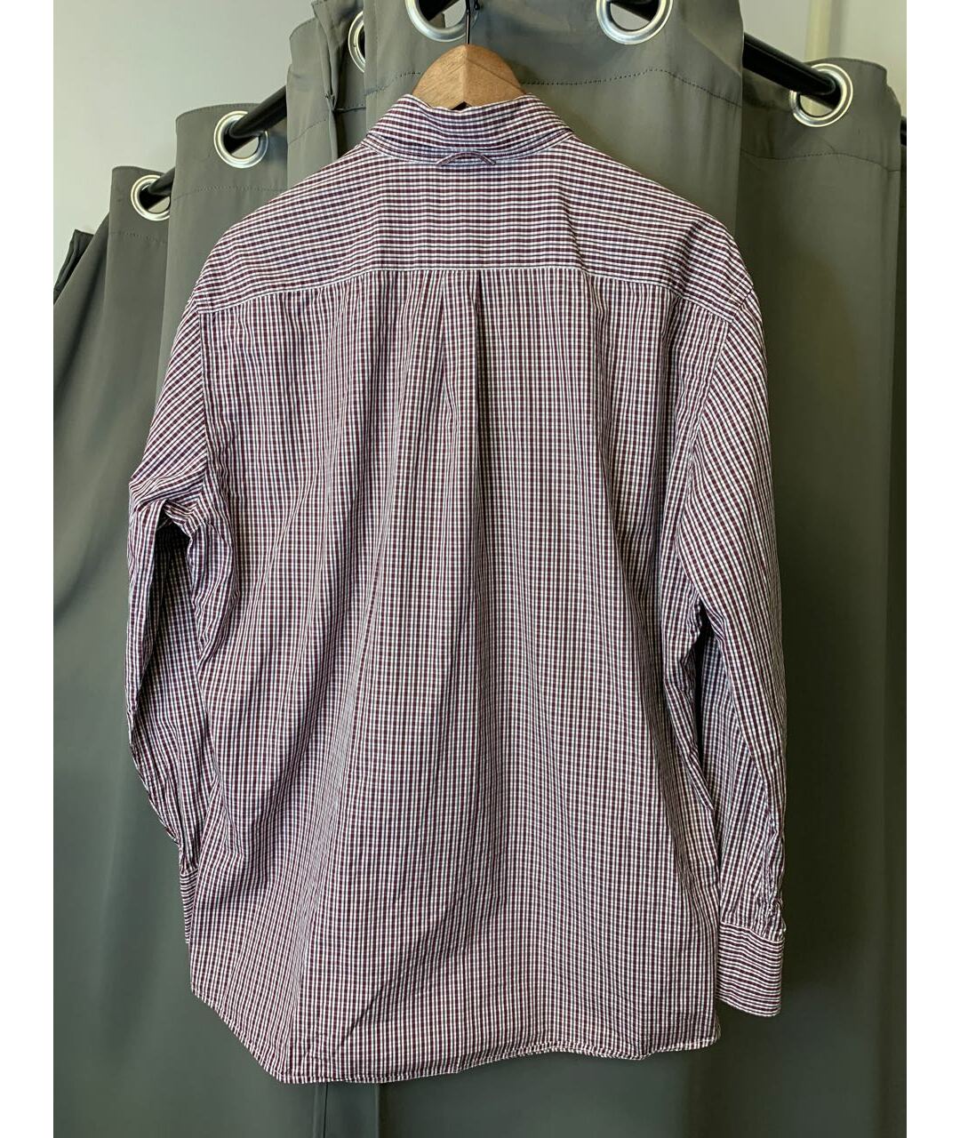 ERMENEGILDO ZEGNA Бордовая хлопковая классическая рубашка, фото 5