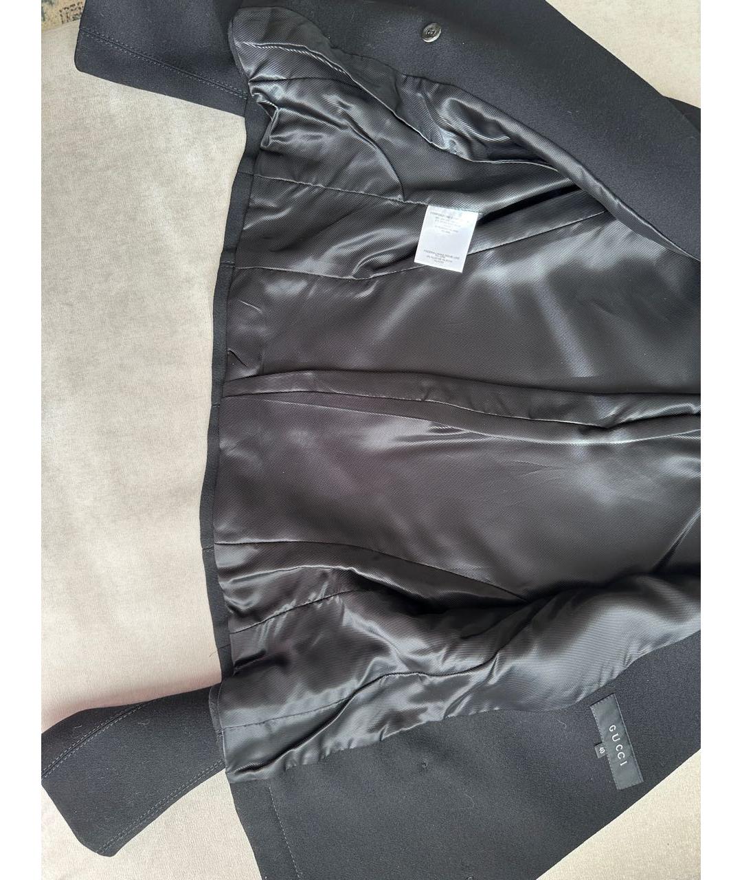 GUCCI Черный шерстяной жакет/пиджак, фото 4