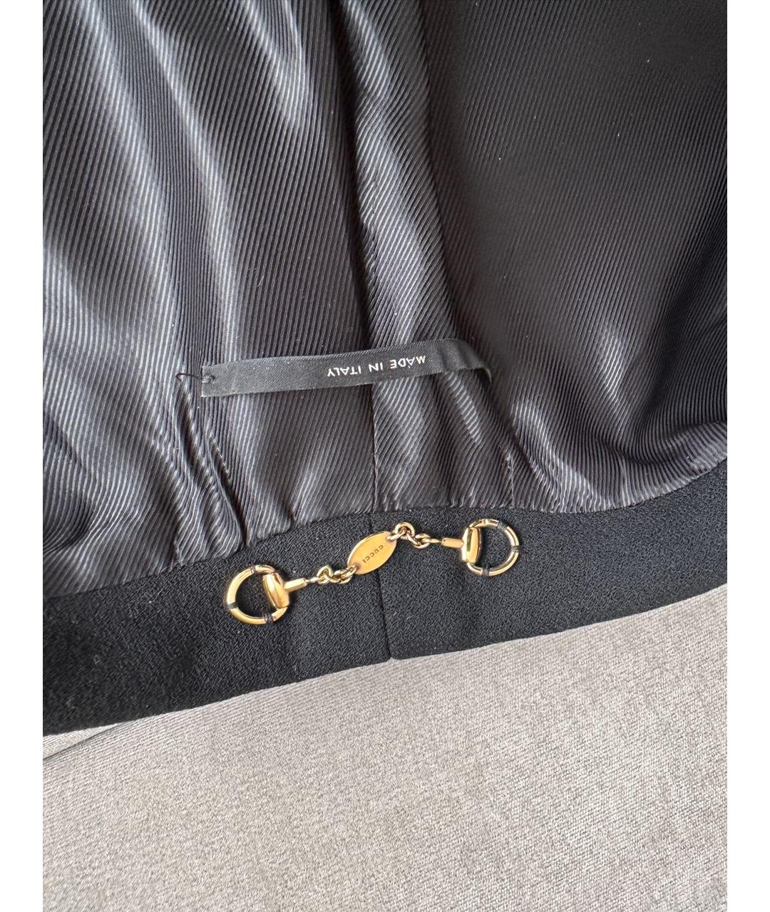 GUCCI Черный шерстяной жакет/пиджак, фото 5