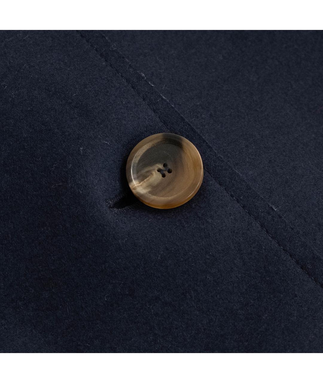 ERIKA CAVALLINI Темно-синее шерстяное пальто, фото 4