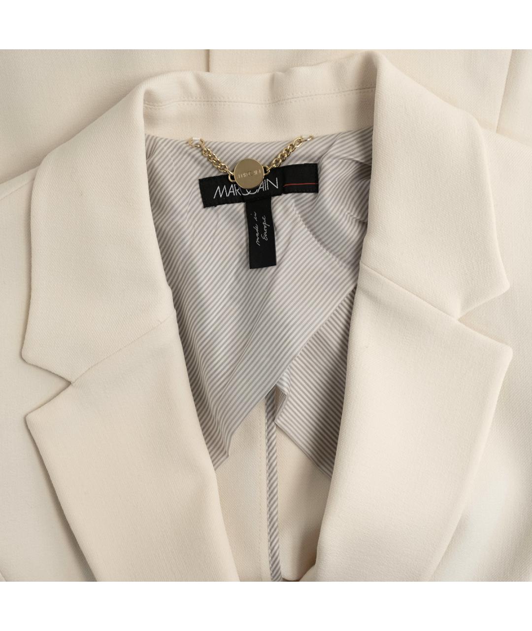 MARC CAIN Белый полиэстеровый жакет/пиджак, фото 3