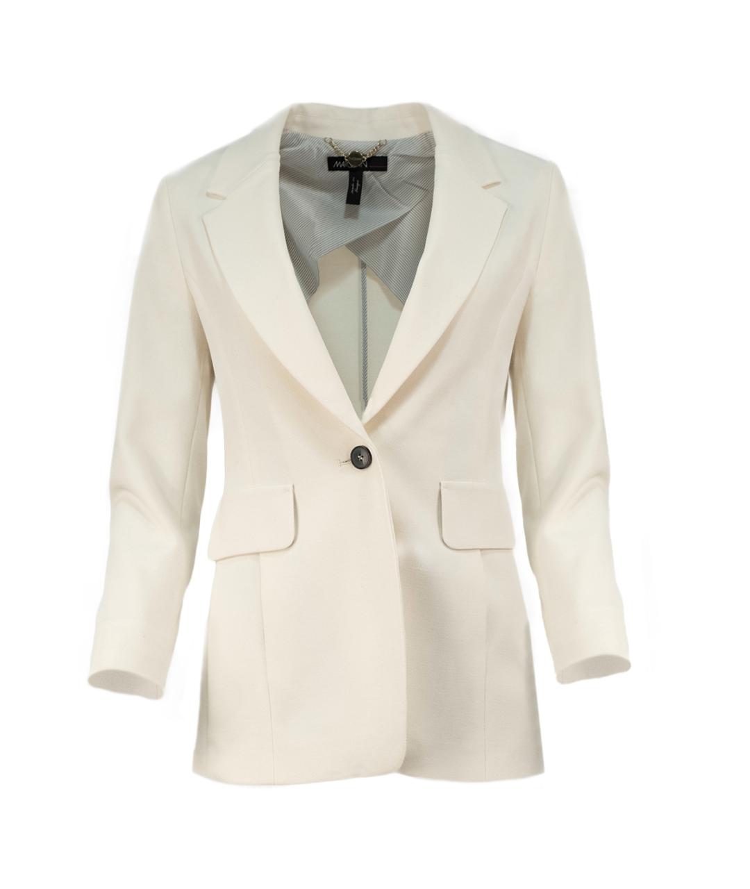 MARC CAIN Белый полиэстеровый жакет/пиджак, фото 1