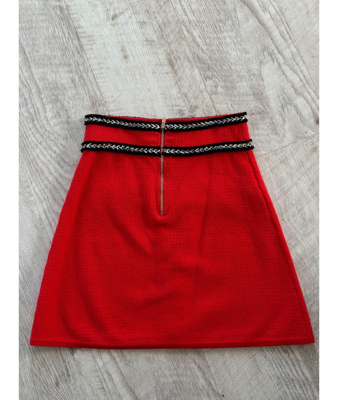 PINKO Красная полиамидовая юбка мини, фото 2