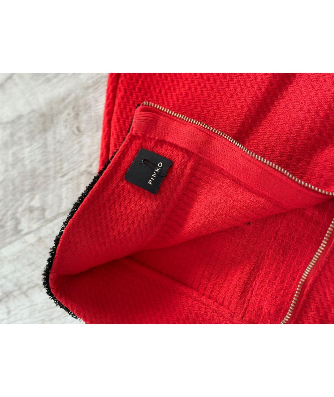 PINKO Красная полиамидовая юбка мини, фото 3