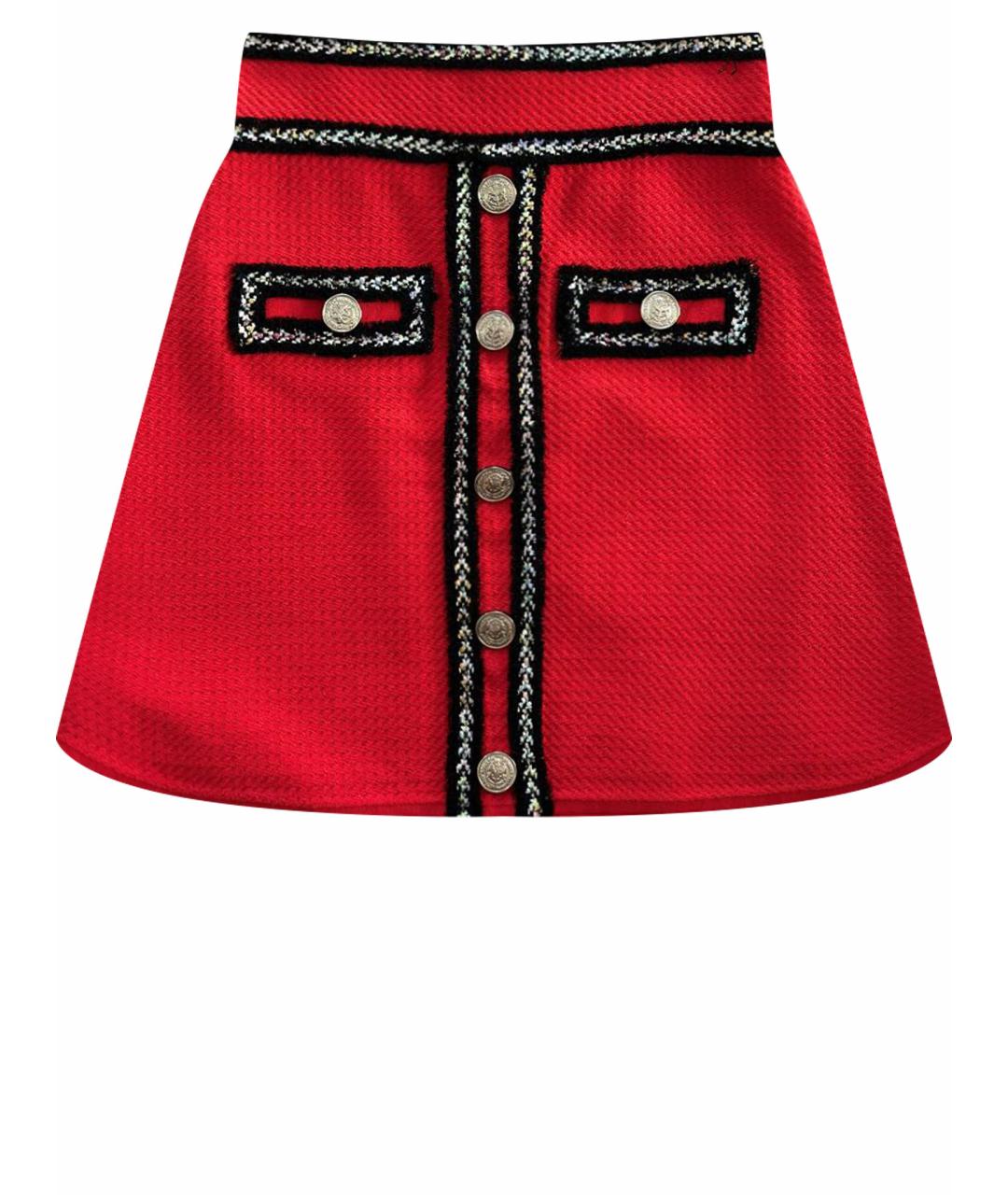 PINKO Красная полиамидовая юбка мини, фото 1