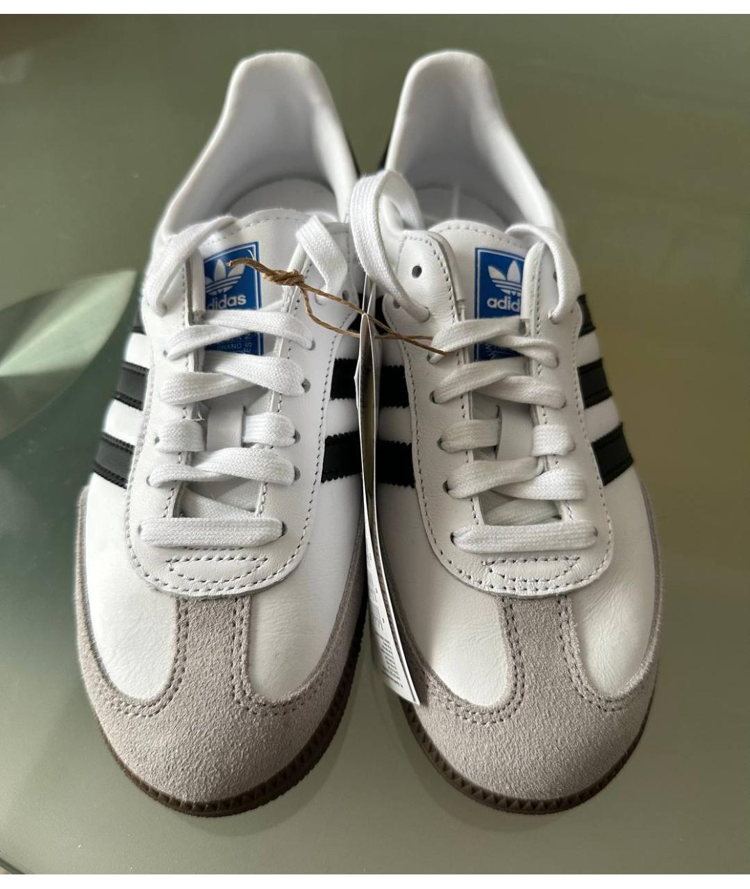 ADIDAS Белые кожаные кеды Samba для женщин – купить в интернет магазине ...