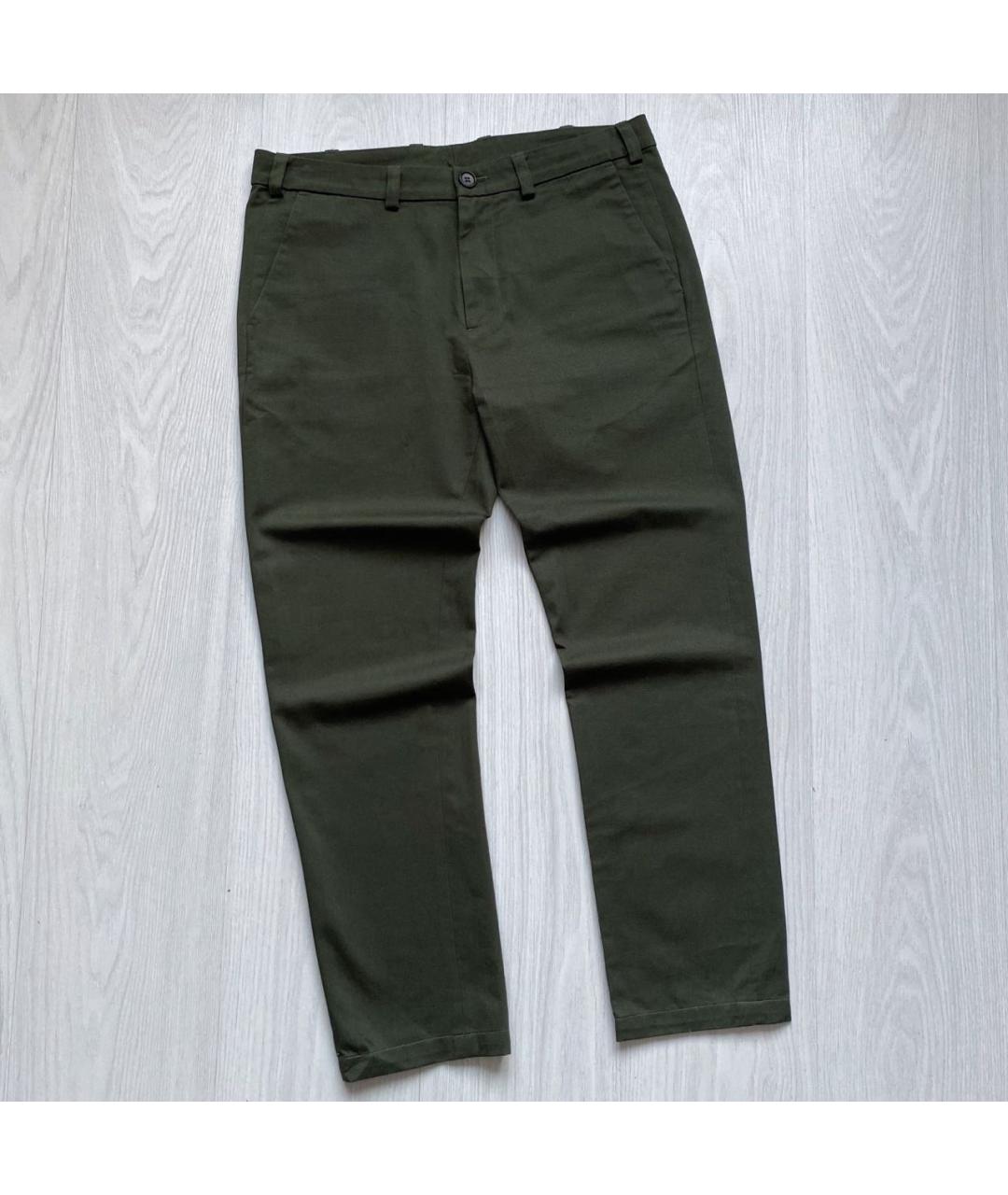ARKET Зеленые хлопковые брюки чинос, фото 9