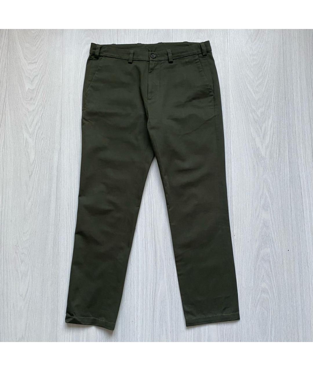 ARKET Зеленые хлопковые брюки чинос, фото 4