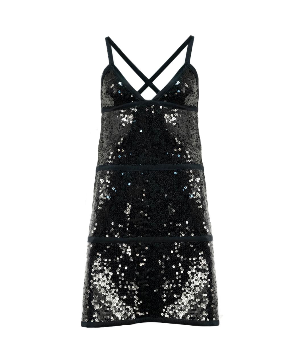 COURREGES Черное полиэстеровое коктейльное платье, фото 1