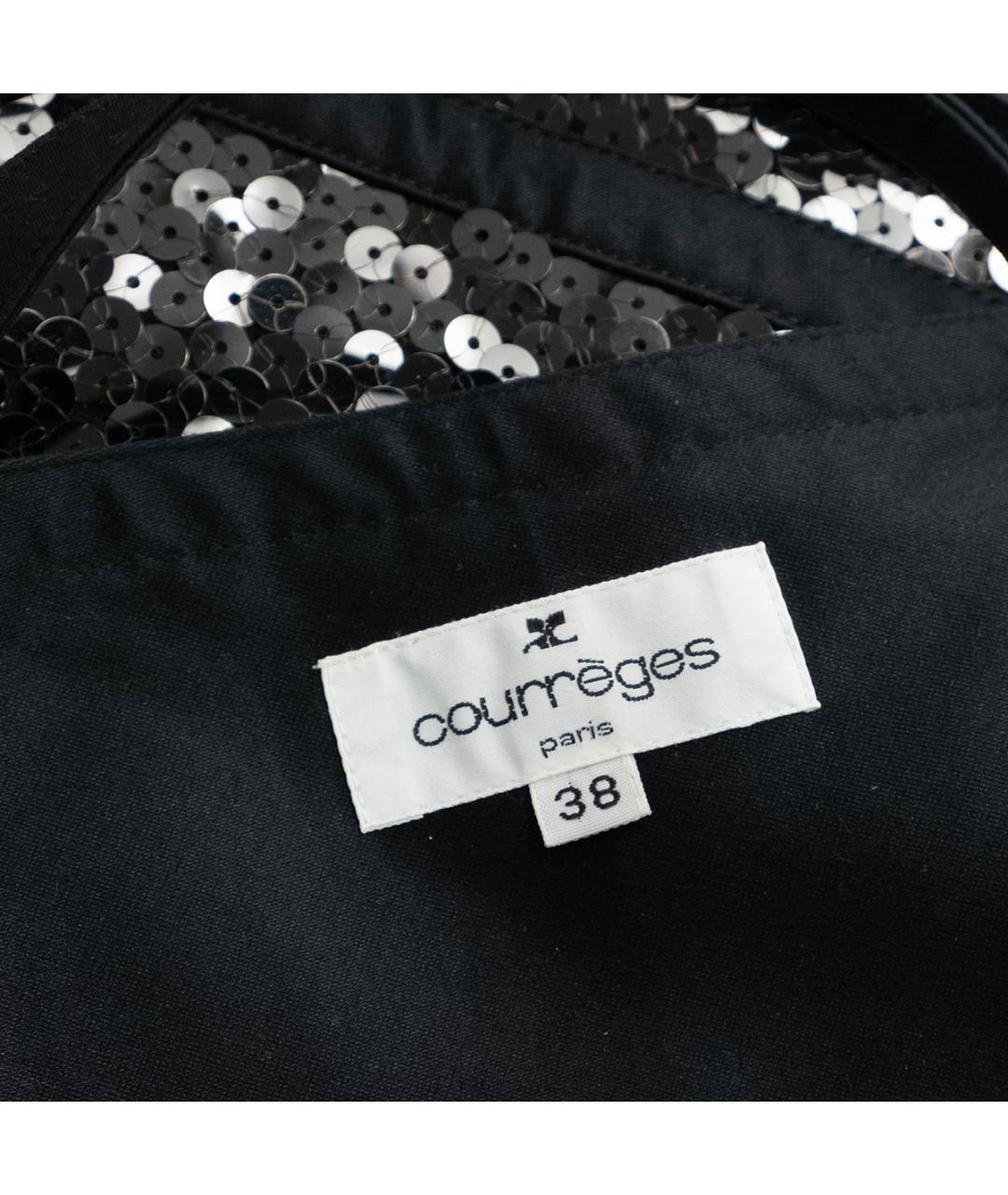 COURREGES Черное полиэстеровое коктейльное платье, фото 5