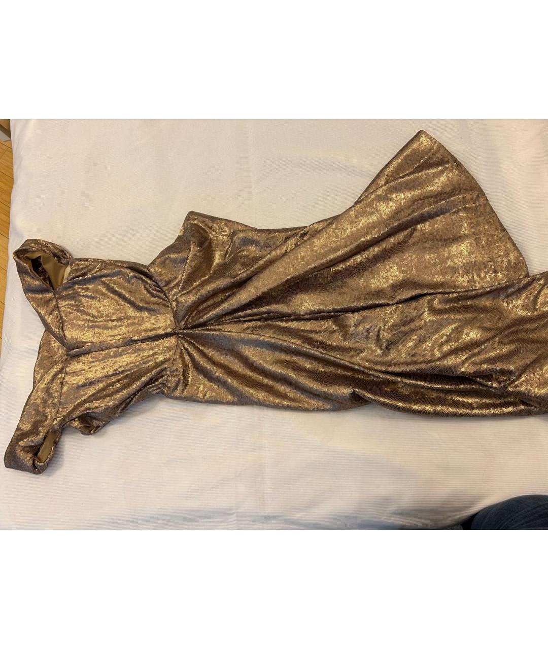 VIVIENNE WESTWOOD Золотое полиэстеровое коктейльное платье, фото 5