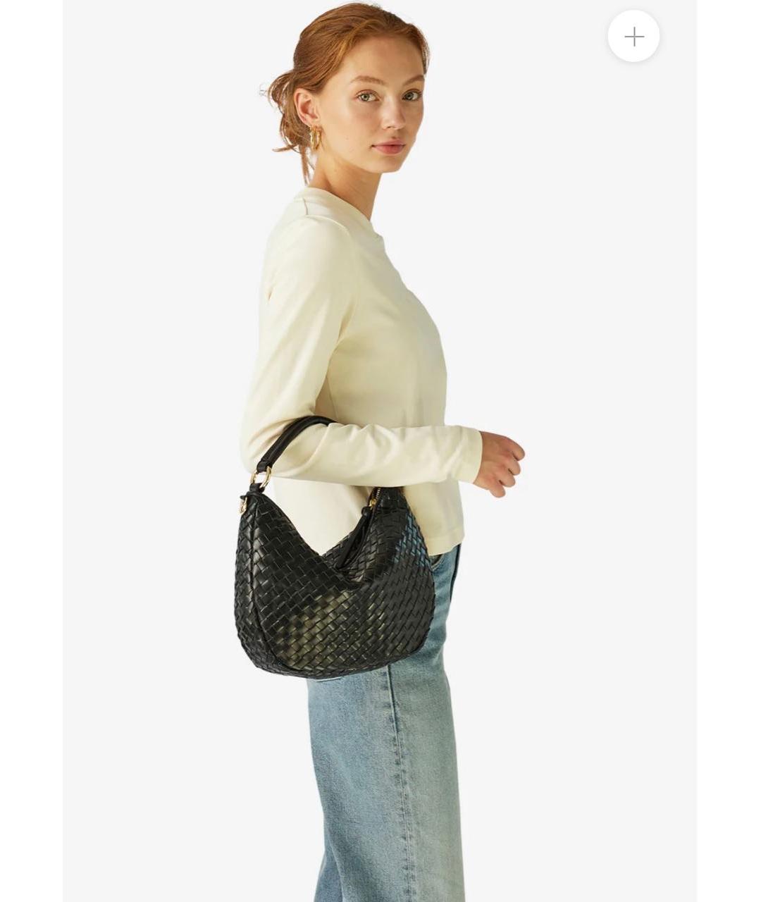 Adax Черная кожаная сумка через плечо, фото 2