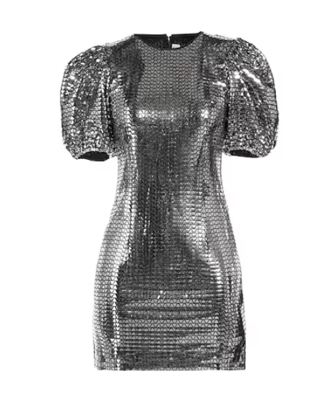ROTATE Серебряное полиэстеровое коктейльное платье, фото 1