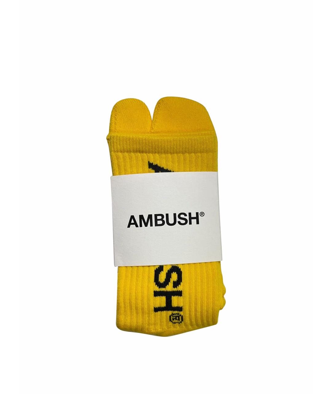 AMBUSH Желтые носки, чулки и колготы, фото 1