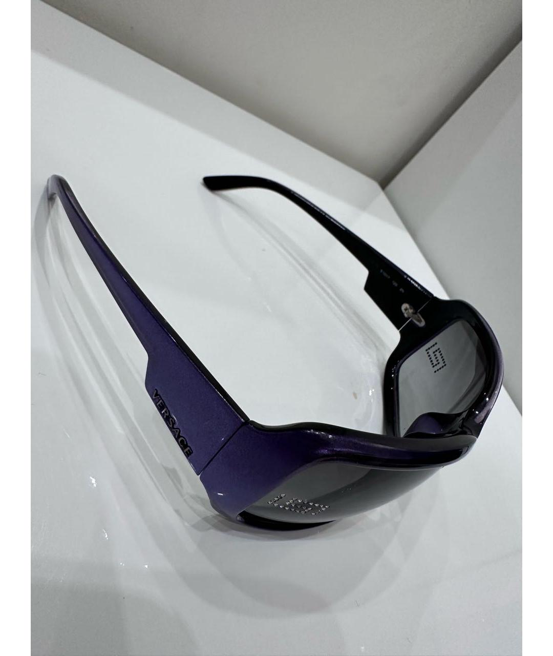 VERSACE Фиолетовые пластиковые солнцезащитные очки, фото 2