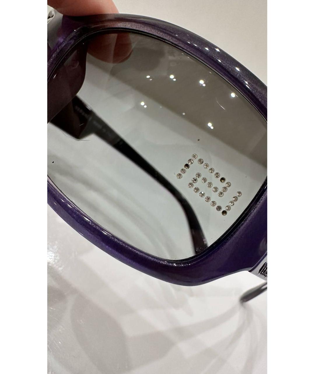 VERSACE Фиолетовые пластиковые солнцезащитные очки, фото 5