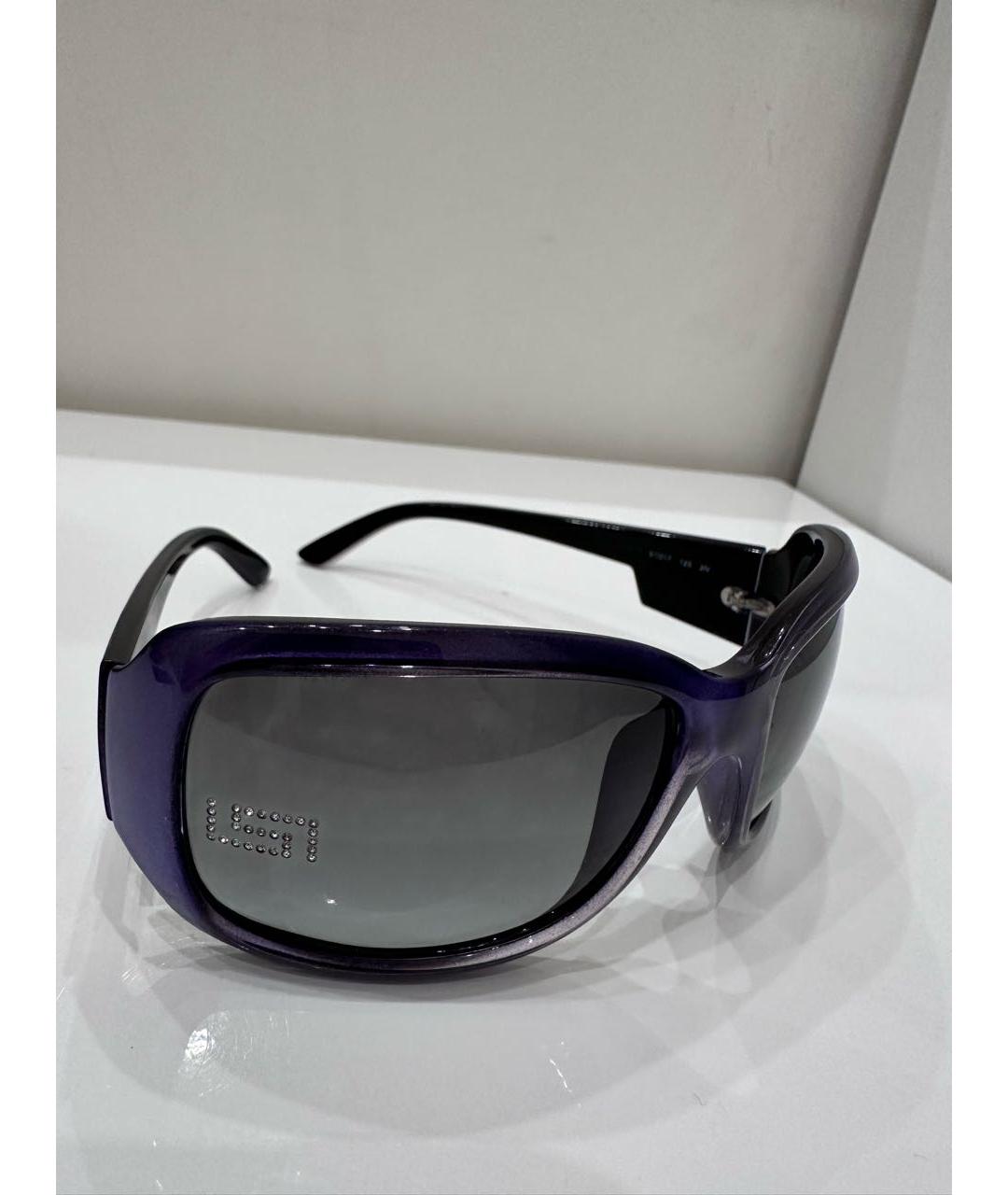 VERSACE Фиолетовые пластиковые солнцезащитные очки, фото 7
