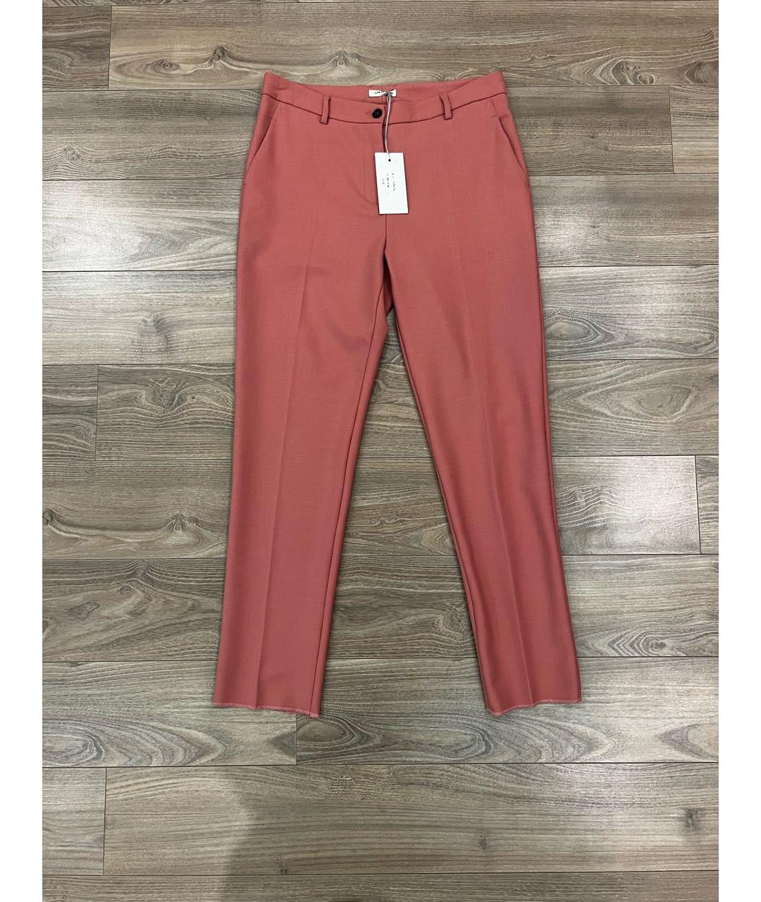 JUPE DE SATIN Розовые шерстяные брюки узкие, фото 7