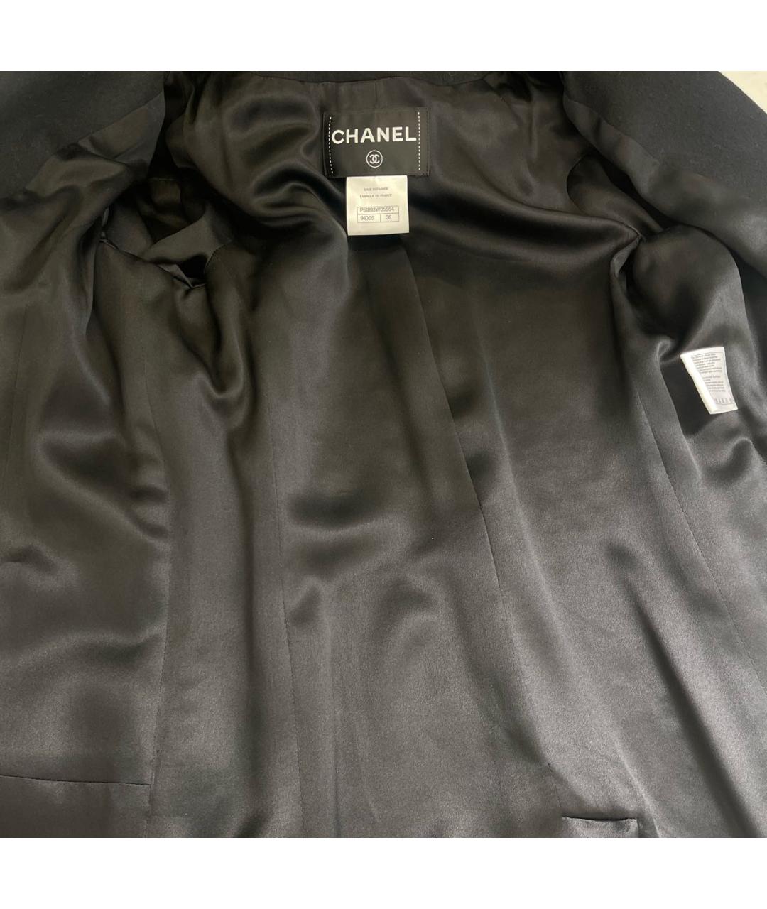 CHANEL Черный шерстяной жакет/пиджак, фото 8
