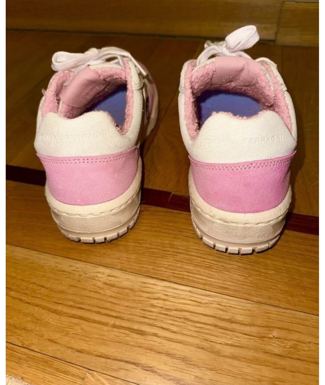 CHIARA FERRAGNI Розовые замшевые кроссовки, фото 4