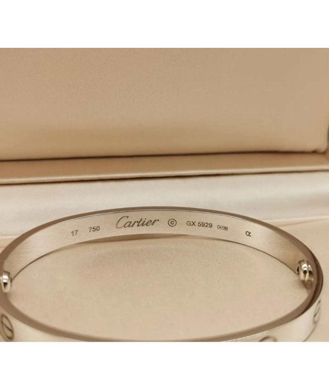 CARTIER Белый браслет из белого золота, фото 3